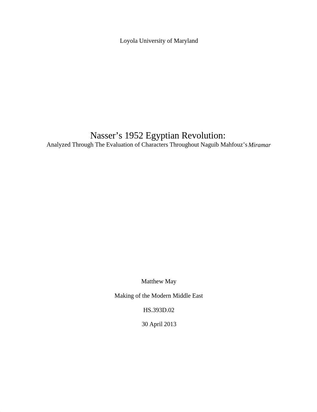 Nasser's 1952 Egyptian Revolution: Essay_du4ybod0xyf_page1