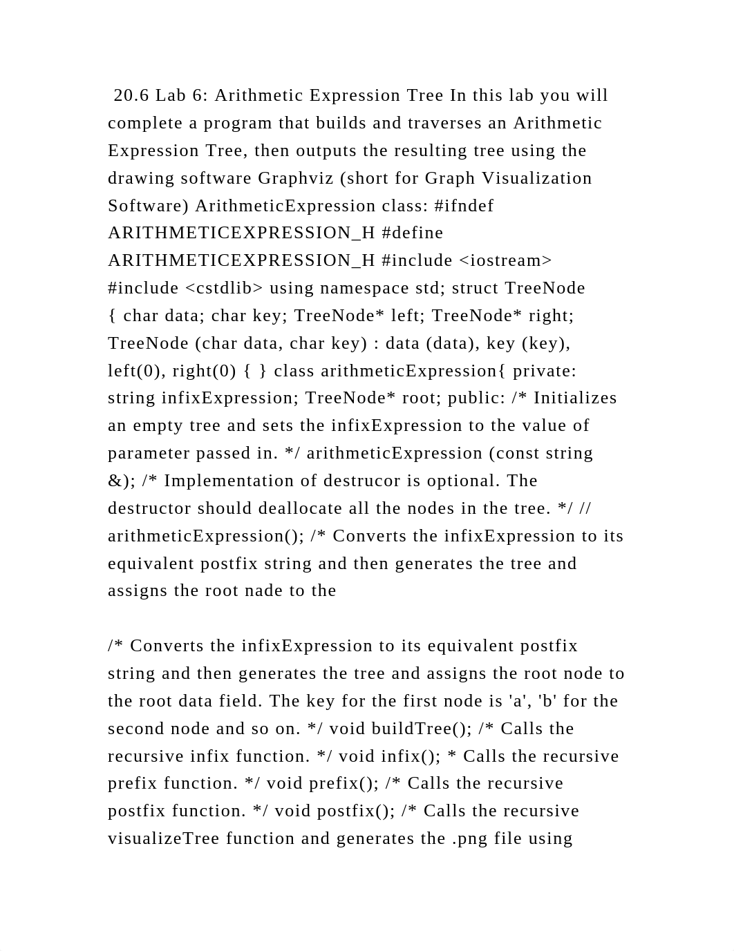 20.6 Lab 6 Arithmetic Expression Tree In this lab you will complete .docx_du4z4erbhh9_page2