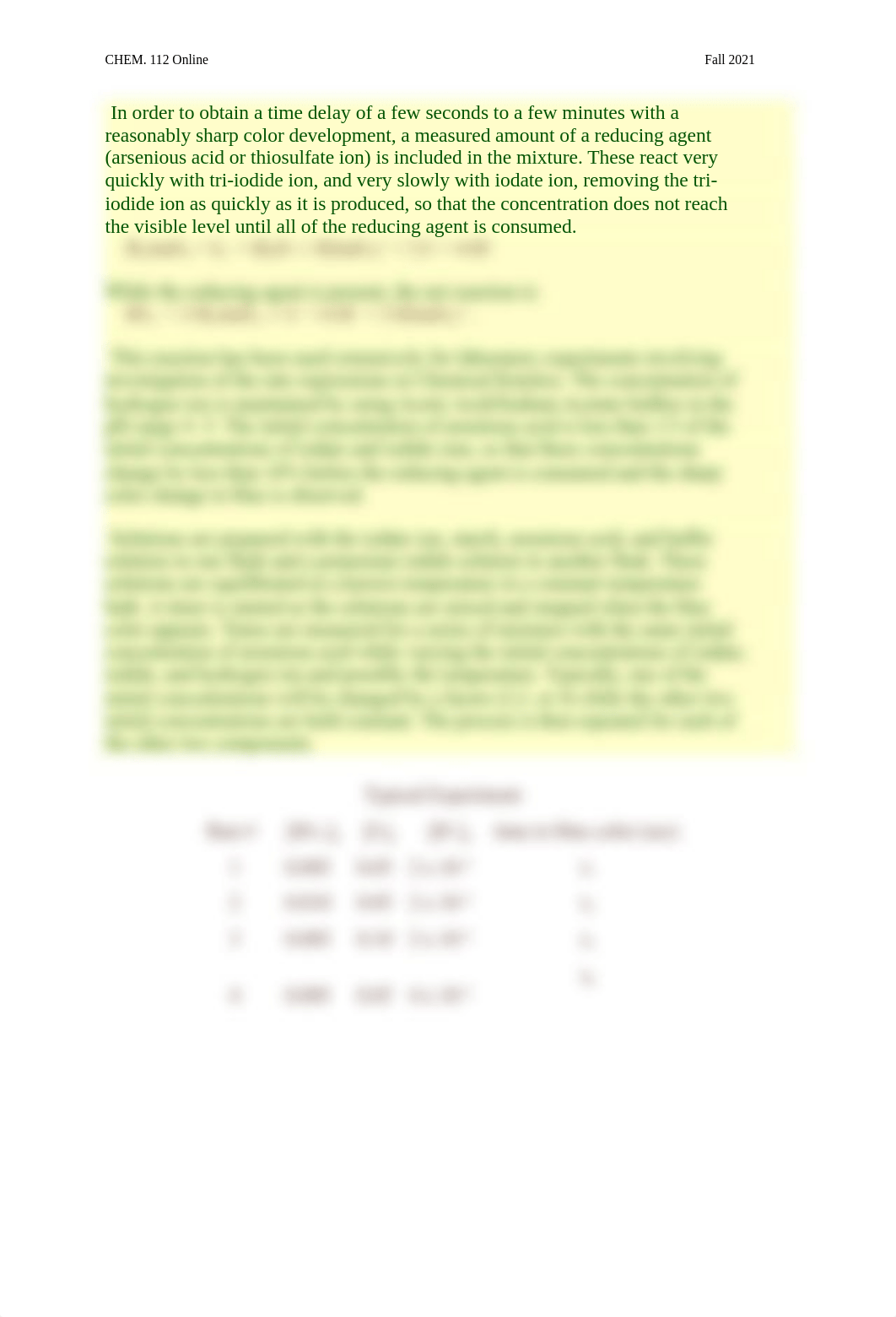 Chem 112 Online Experiment 14 An Iodine Clock Reaction_Fall 2021.pdf_du5ff8ay70r_page2