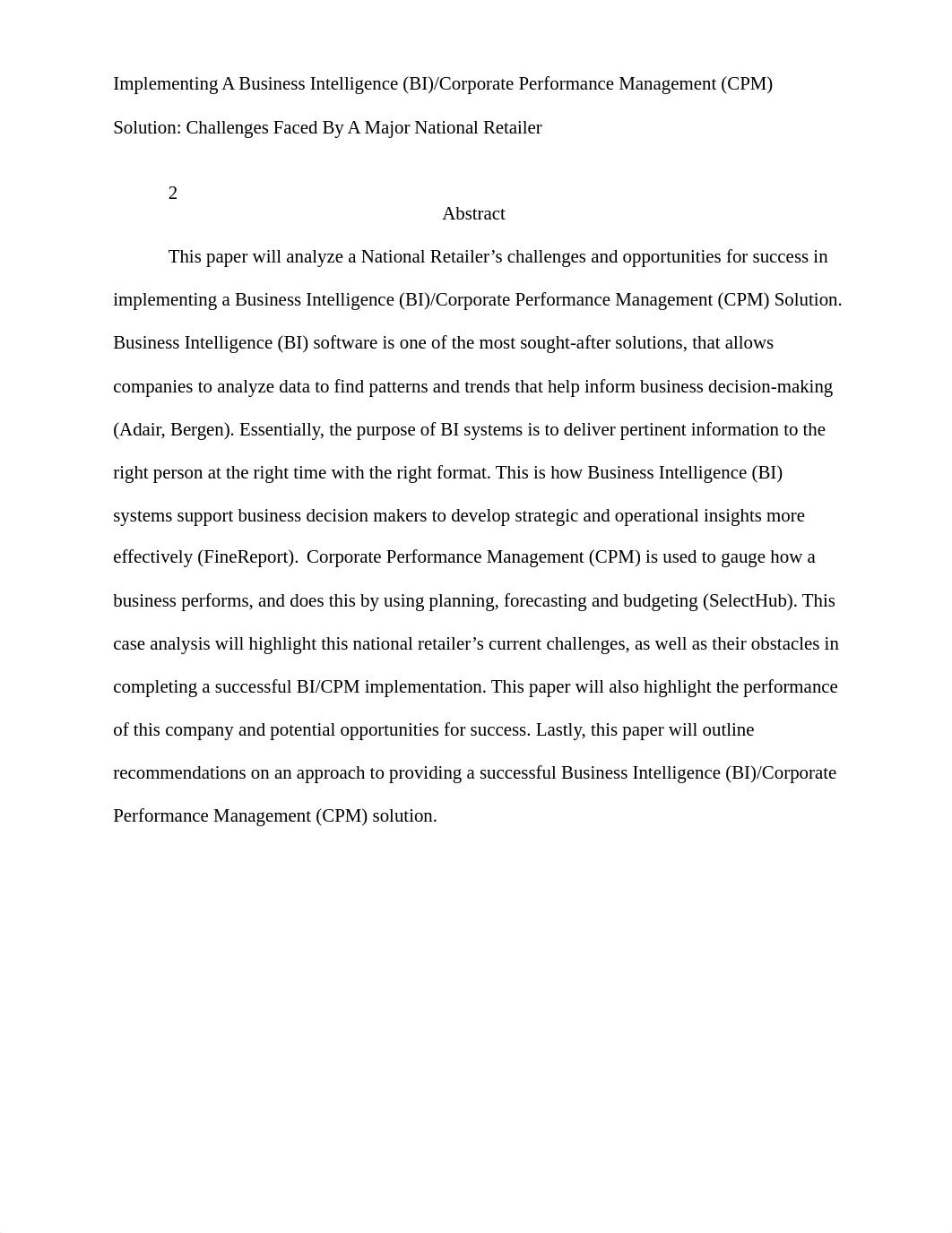 Case Study 2- Implementing A Business Intelligence-Corporate Performance Management Solution.docx_du5vdoo1j26_page2