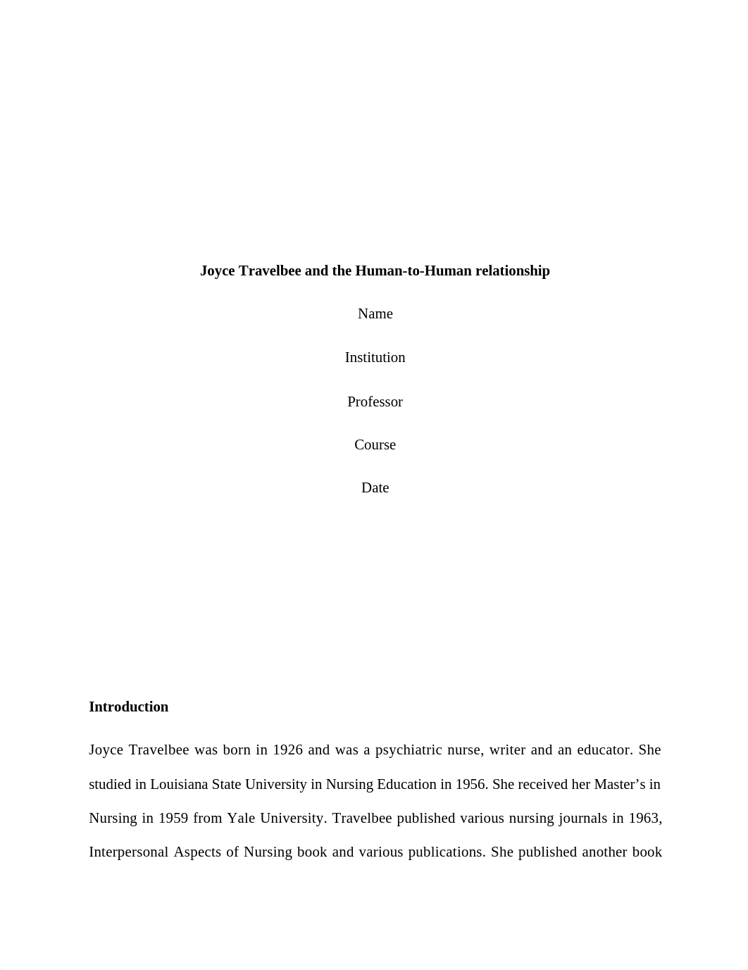 Joyce Travelbee and the Human theory.docx_du6388jdb28_page1