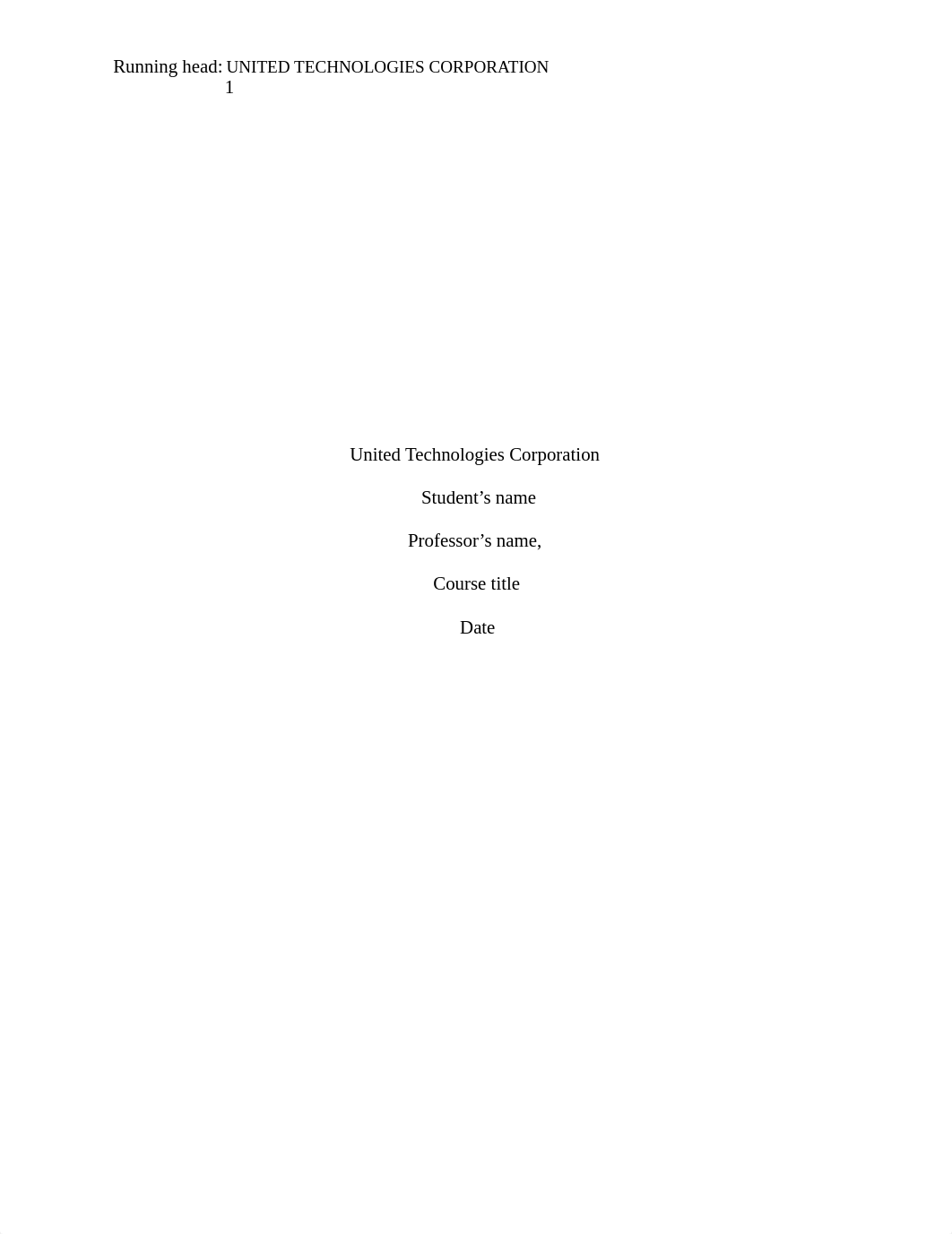 UNITED TECHNOLOGIES CORPORATION_du680usqehz_page1