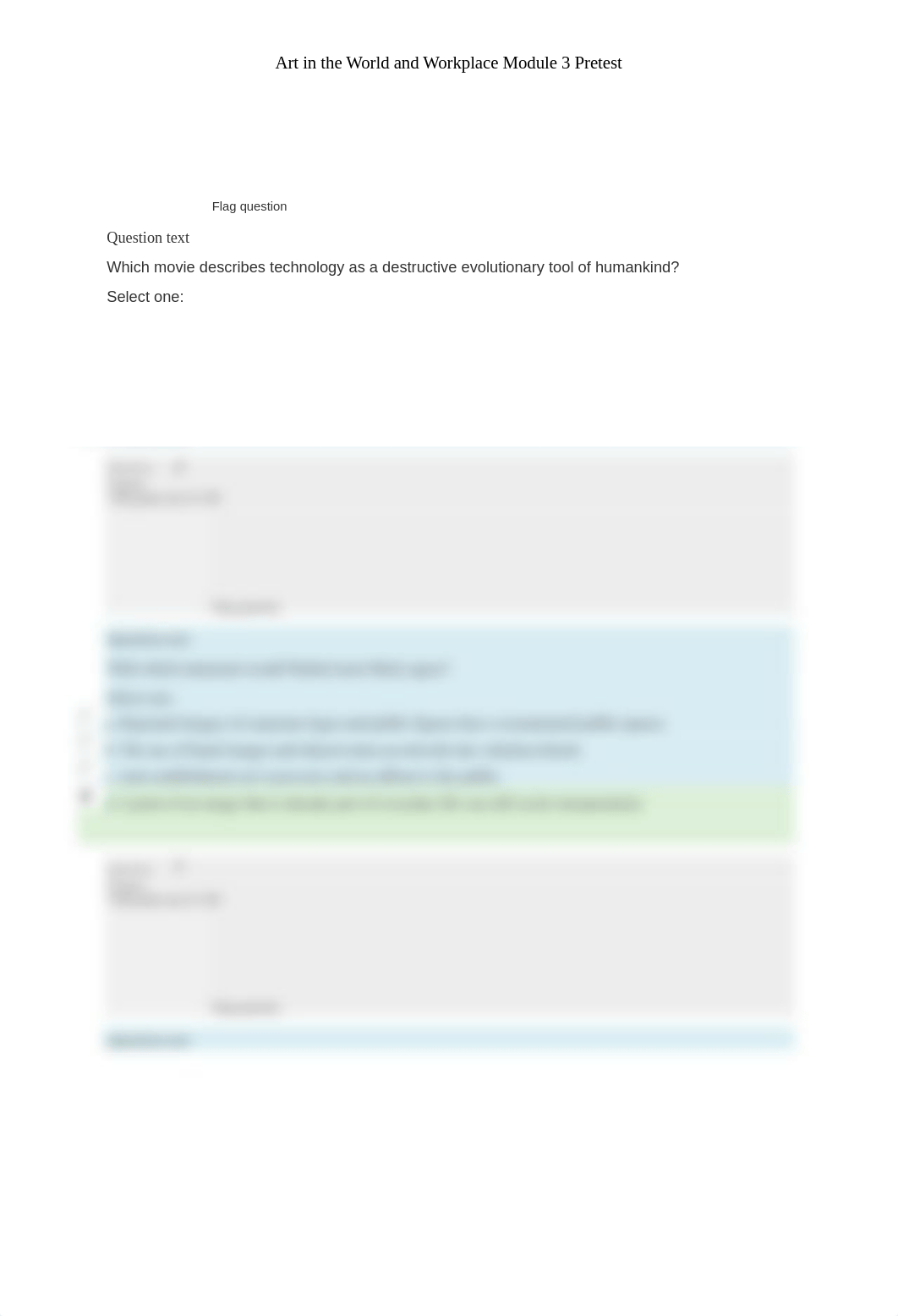 Art in the World and Workplace Module 3 Pretest.docx_du6881zesar_page2