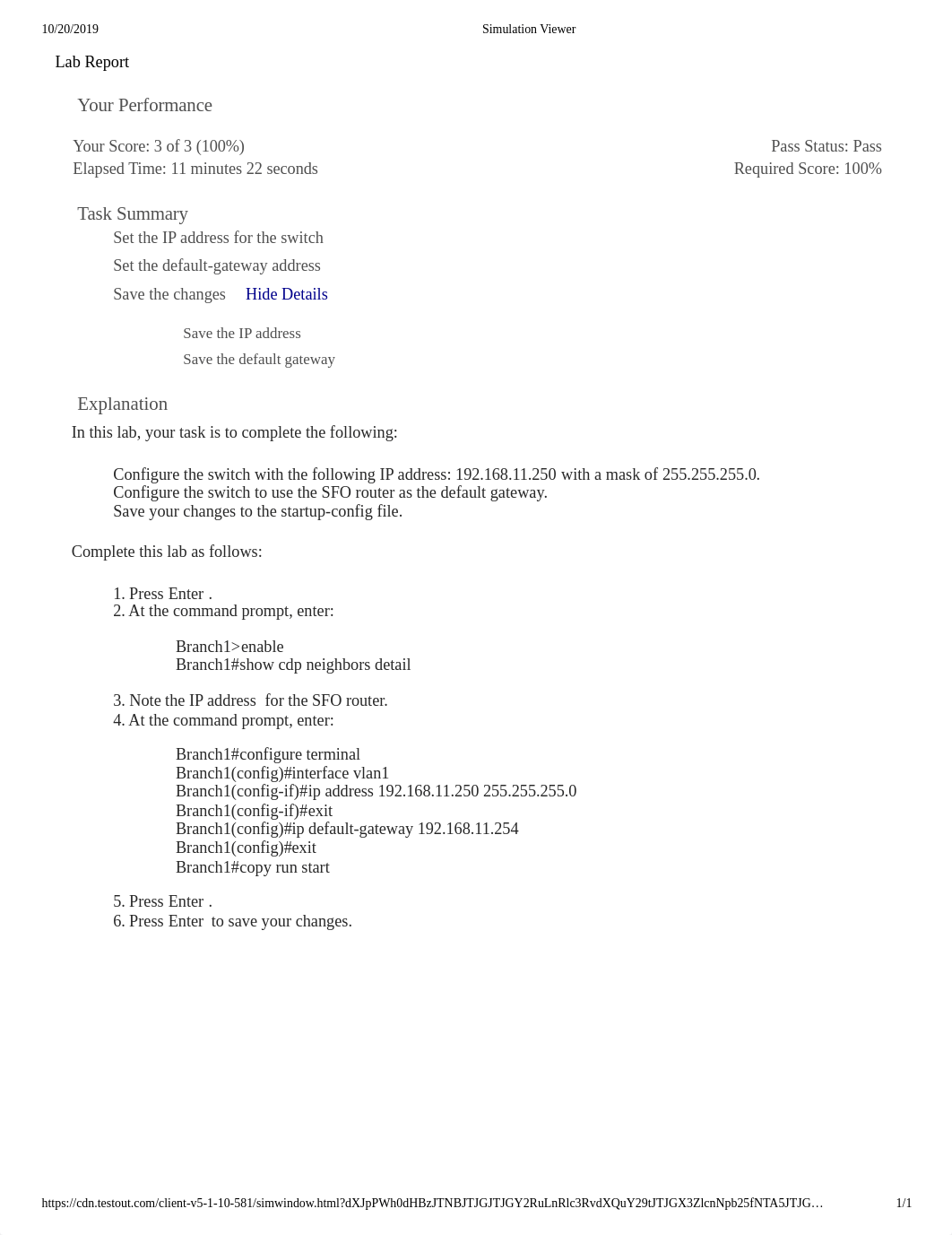 Mod3 Lab Report 2 - 6.2.4 Configure Switch IP Settings.pdf_du6eckw4mmn_page1