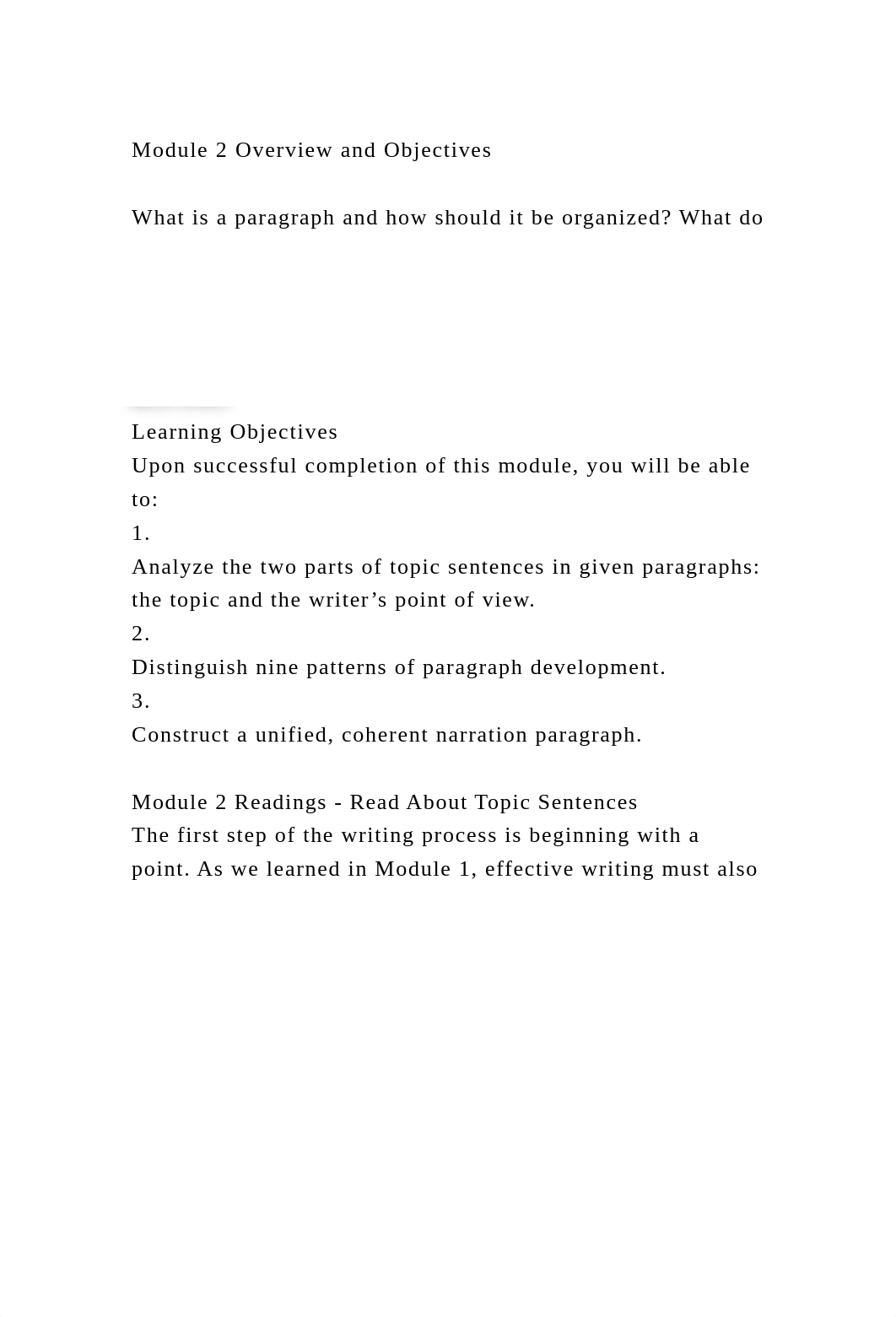 Module 2 Overview and ObjectivesWhat is a paragraph and how shou.docx_du6qyuiohpq_page2
