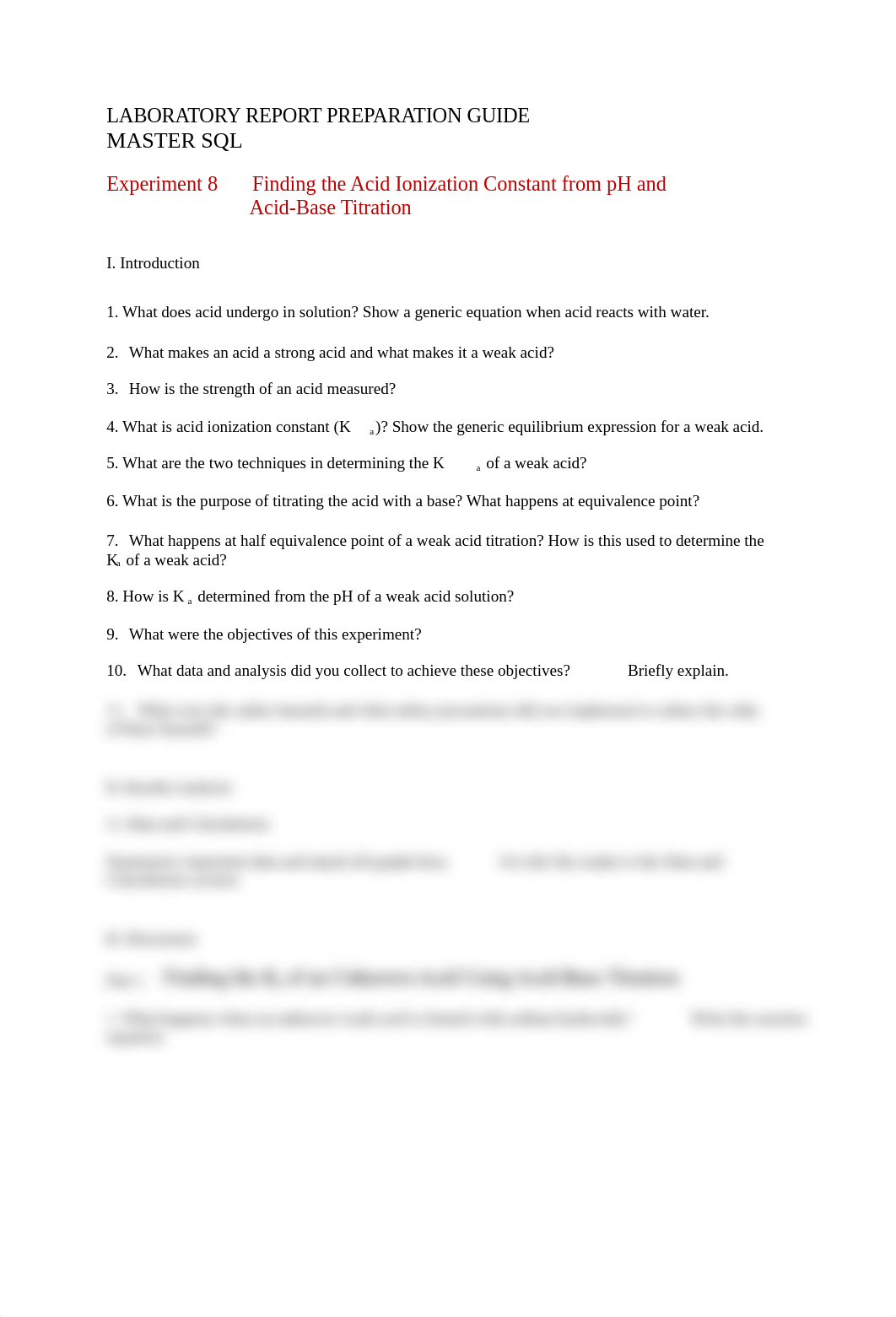 Master SQL Exp 8 Finding Acid Ionization Constant from pH and Acid-Base Titration.docx_du795glp7y2_page1