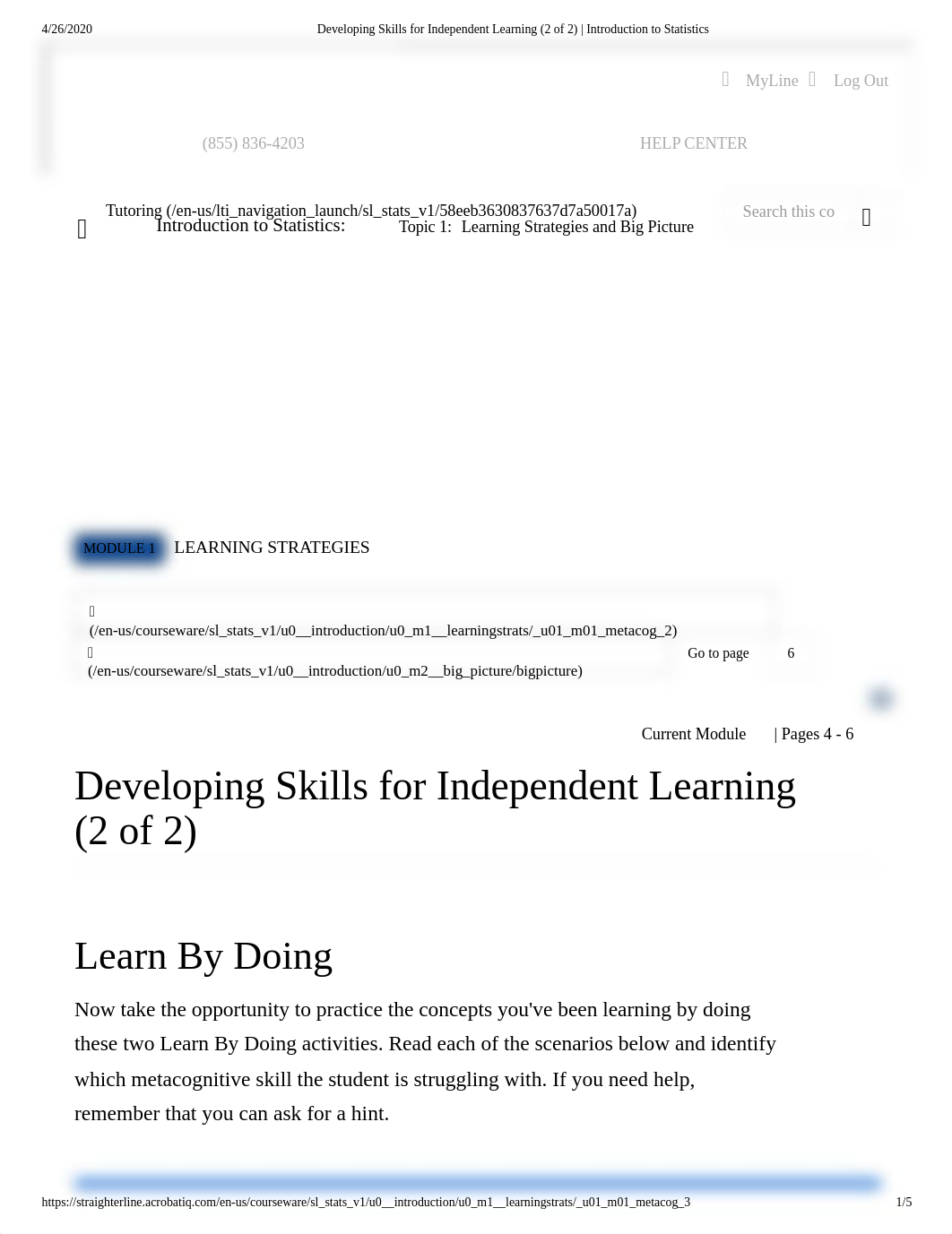 Developing Skills for Independent Learning (2 of 2) _ Introduction to Statistics.pdf_du7aoxxo1tm_page1