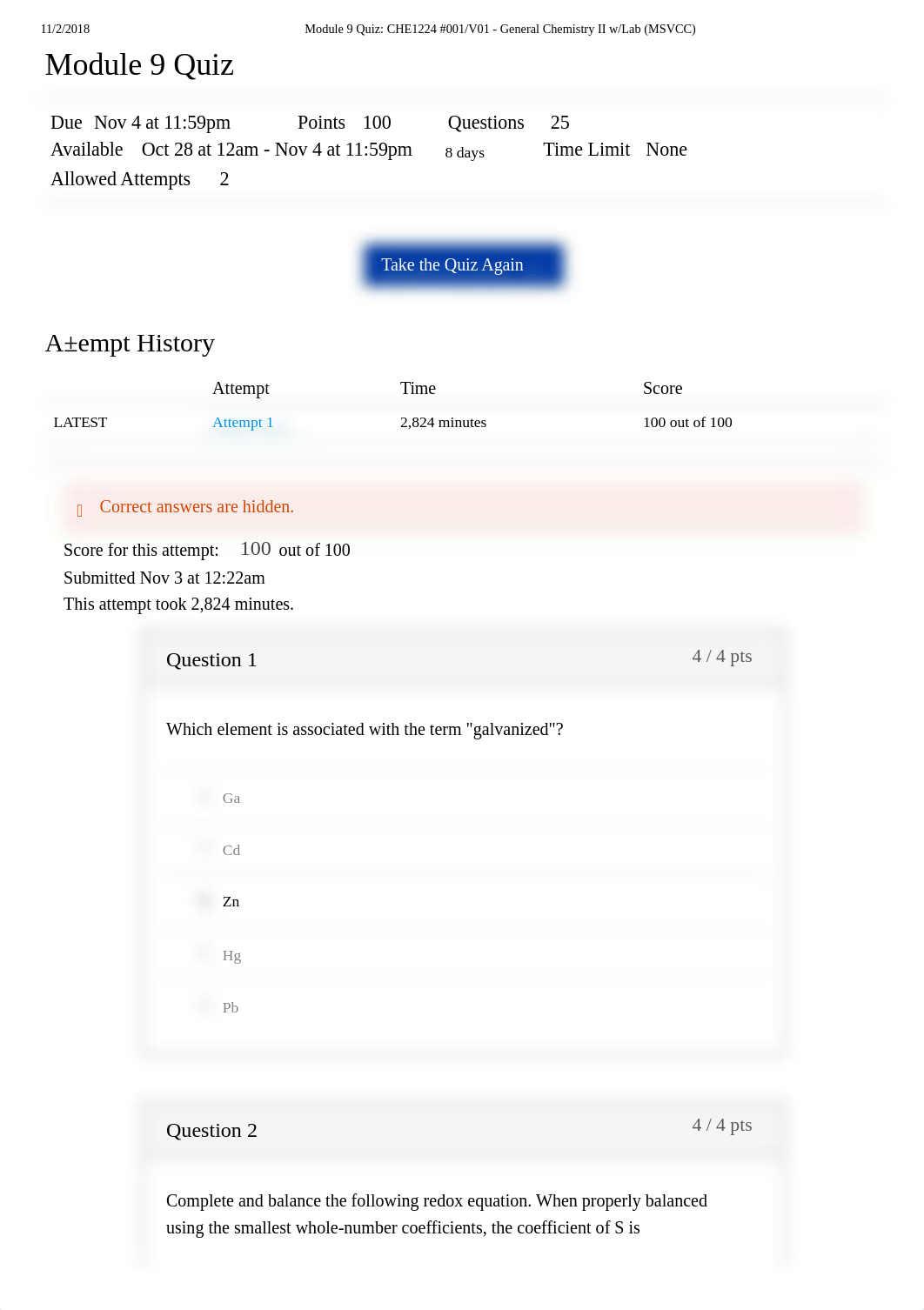 Module 9 Quiz_ CHE1224 #001_V01 - General Chemistry II w_Lab (MSVCC).pdf_du7pkk40xc6_page1