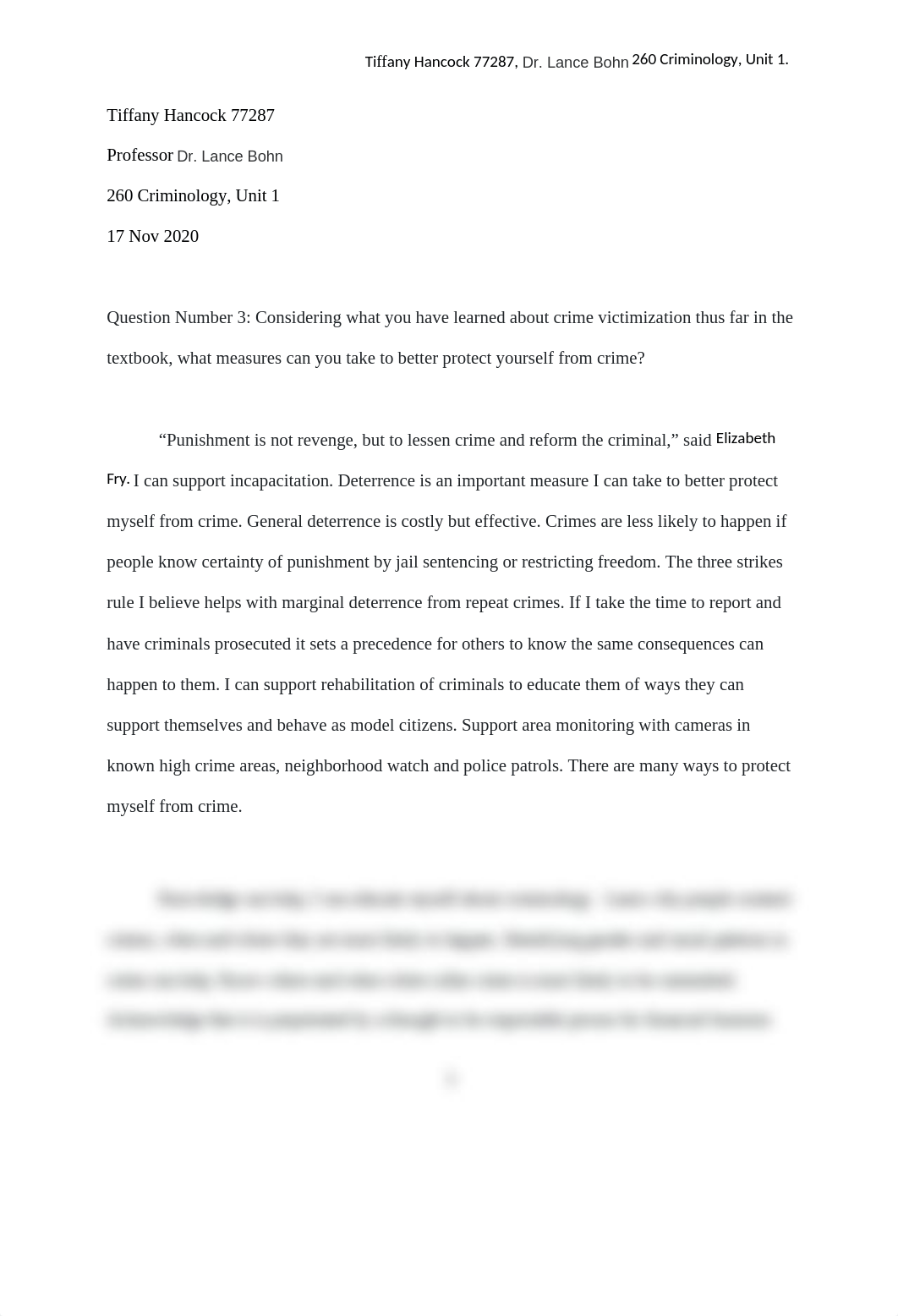 Essay unit 1, 260 Criminology Tiffany Hancock 77287.docx_du816k37lcu_page1