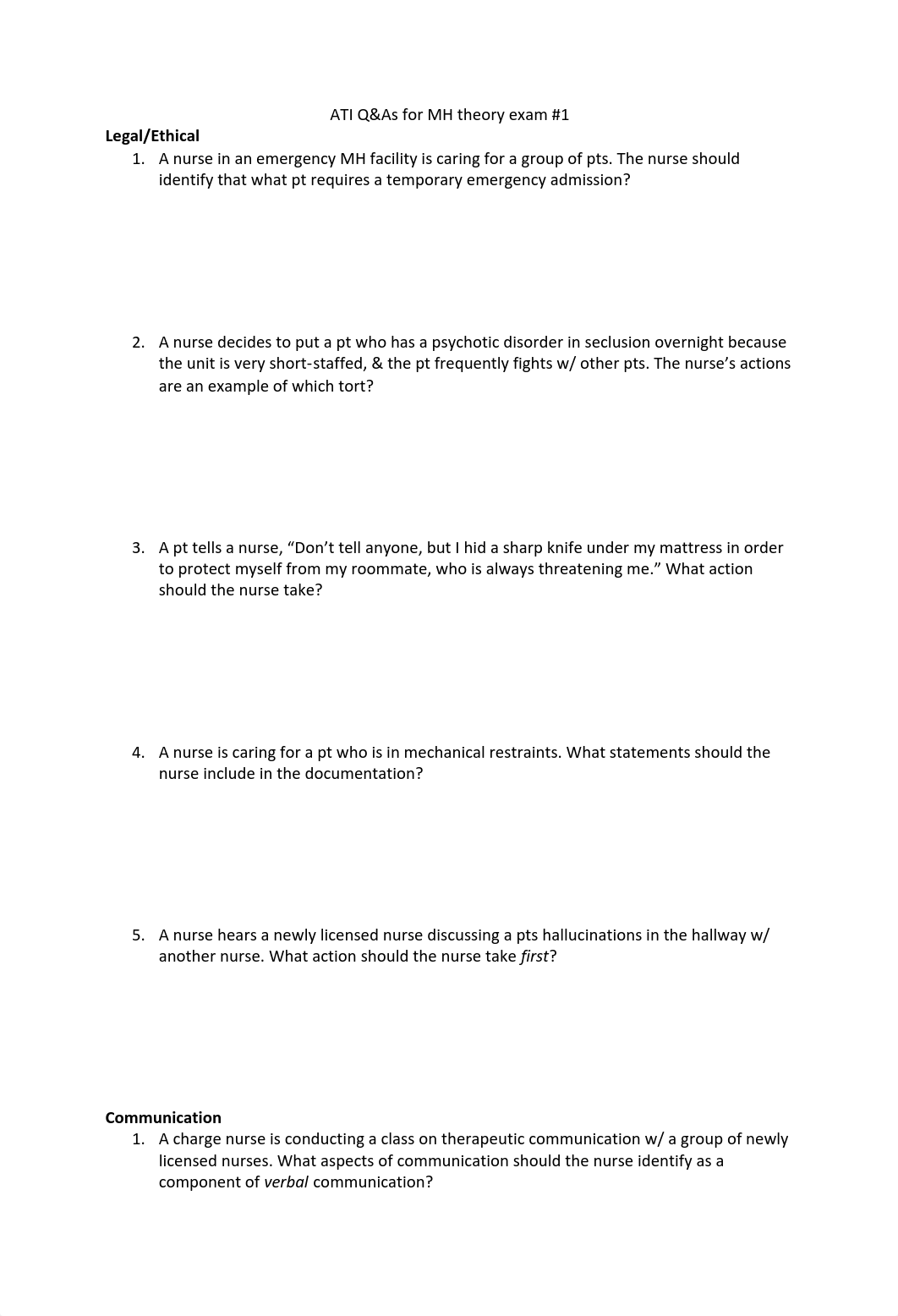 ATI Q&As - MH theory exam 1.pdf_du8eghl8306_page1