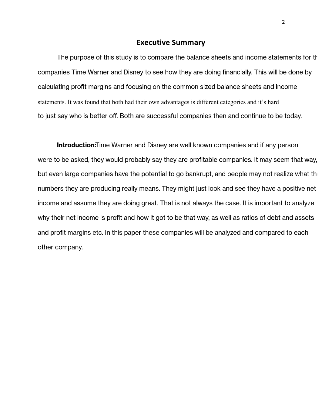 fin 303 case analysis warner vs disney_du8i5yp9drv_page2