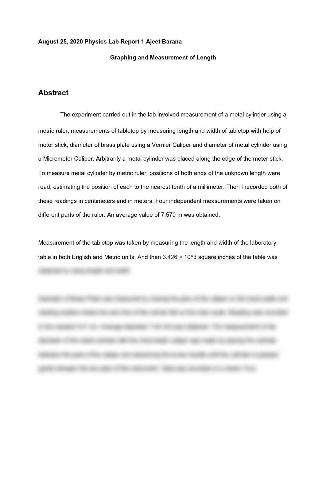 Lab Report 1  Graphing and measurement of length.pdf_du8m9hecgnn_page1