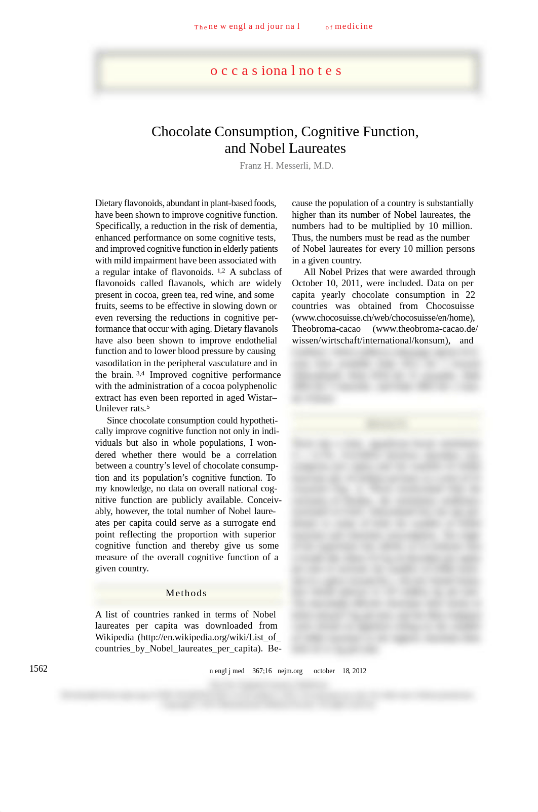 Messerli_Chocolate and Nobel Laureates_NEJM_Oct 18, 2012_du90jsbm7kv_page1