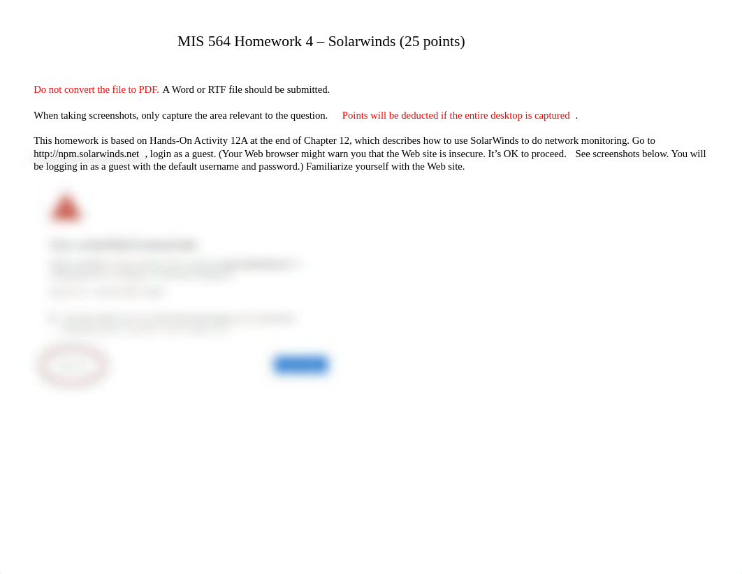 MIS 564 Homework 4 - Solarwinds .docx_du9riw3kz0g_page1