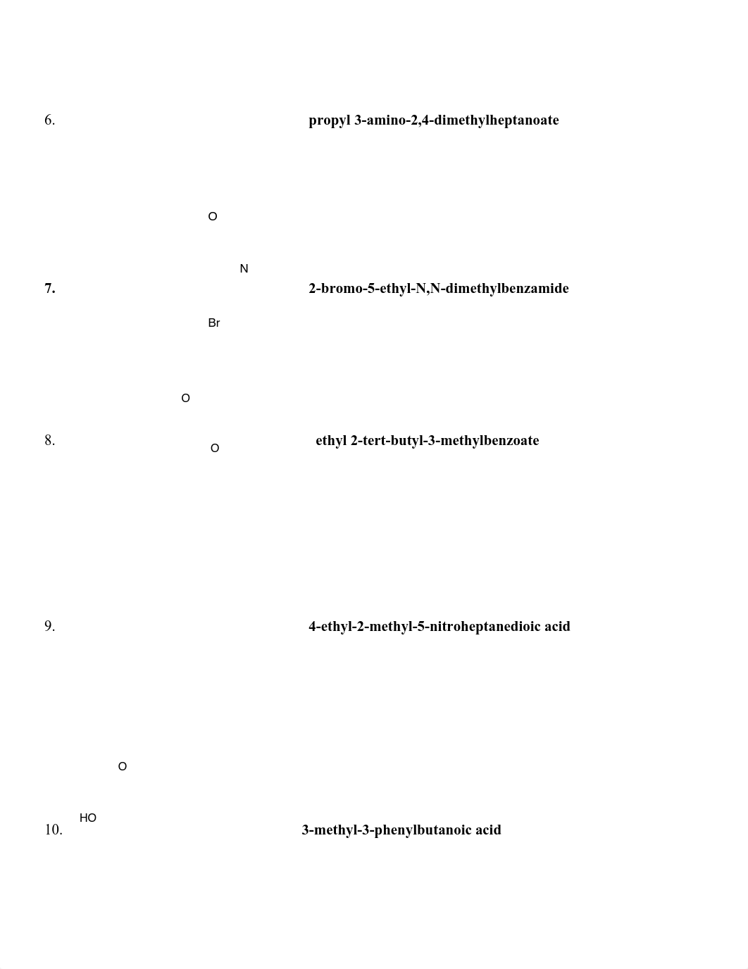 Naming Practice (carboxylic acids, amides, esters and salts)_KEY.pdf_dua02b7jxur_page2