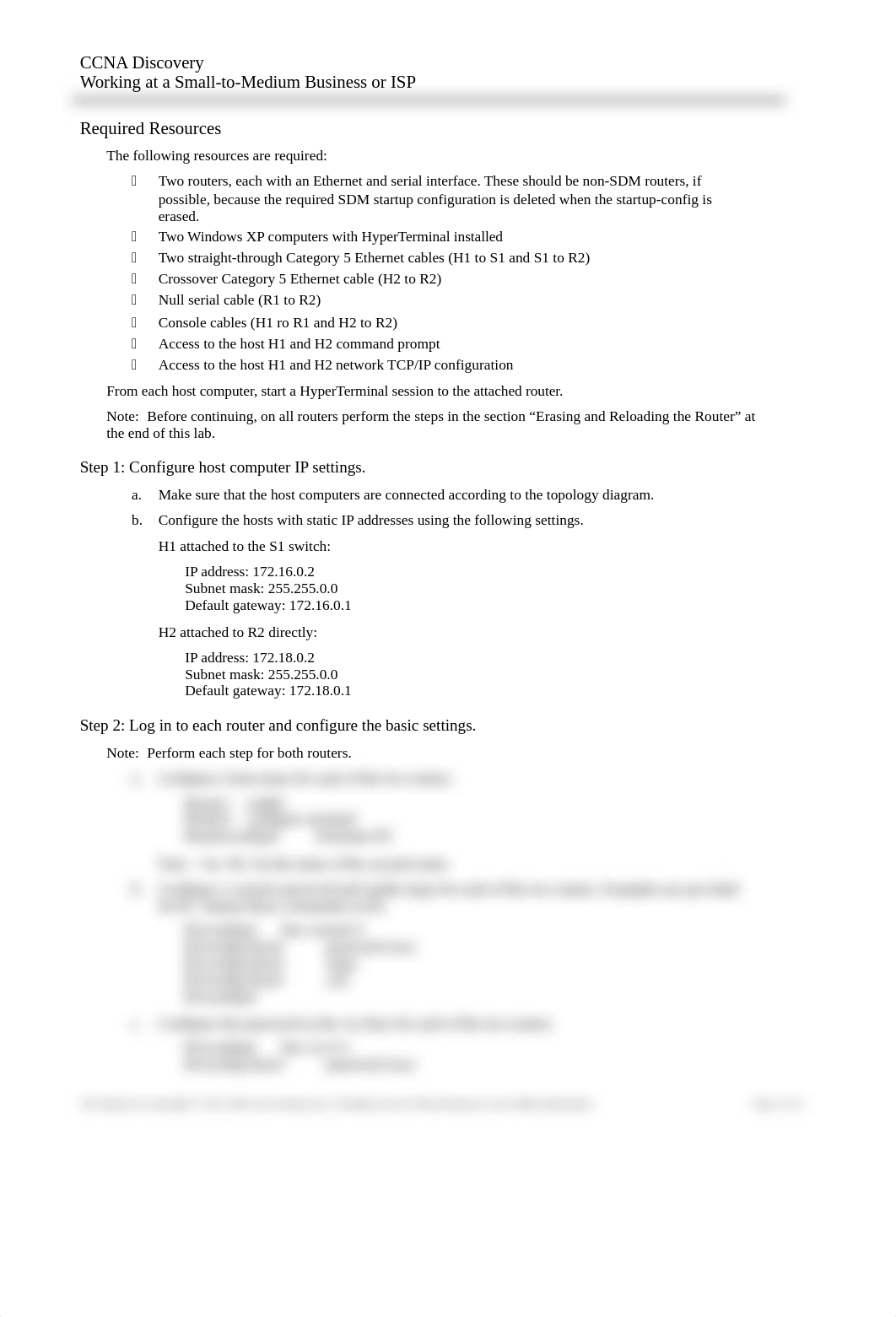 ITN 2.2 Lab - Config Basic Router CLI.doc_duadjs05kx2_page2