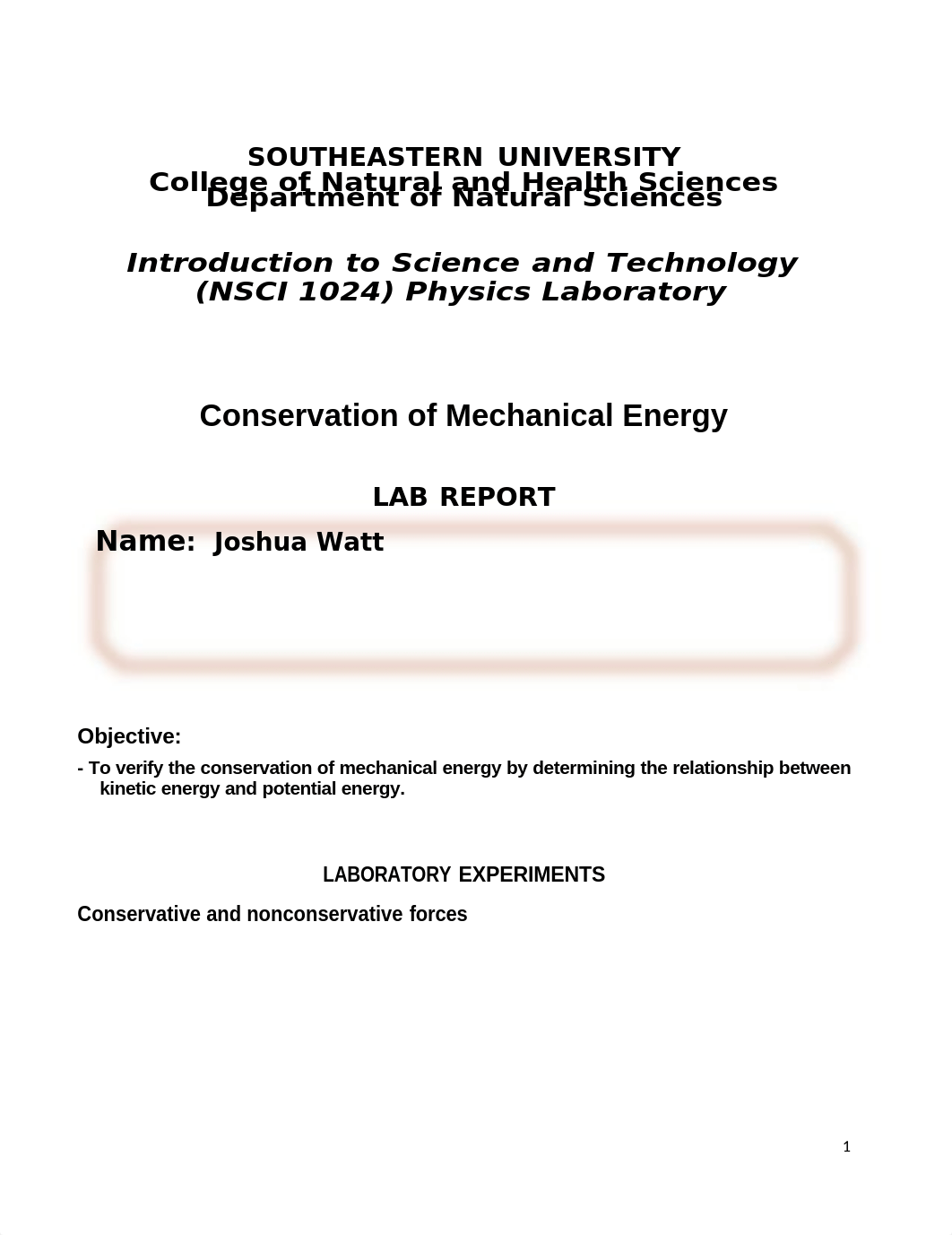 Conservation of Mechanical Energy Lab Report_JoshuaWatt.docx_duaq51f6q3b_page1