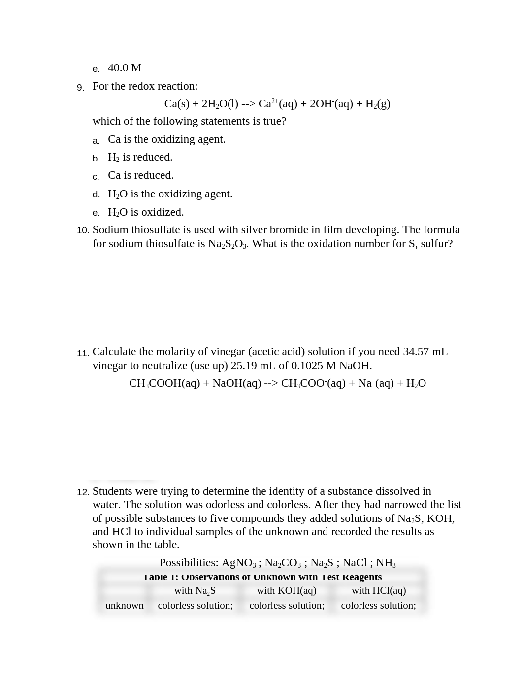 Questions from Previous Chemistry 115 Exams Aqueous Reactions &amp; Solution Stoichiometry_dub8p845cuq_page3