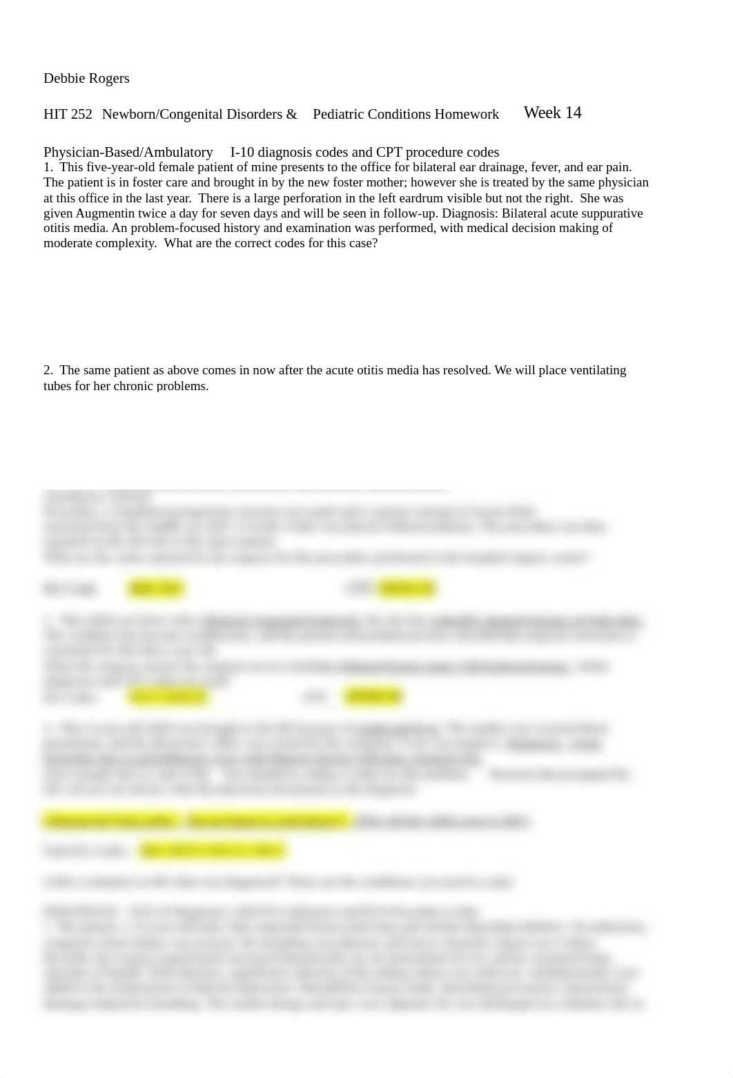 HIT-252  Week 14 Newborn-Peds  Homework  B - Debbie Rogers.doc_dubp36xhhj3_page1