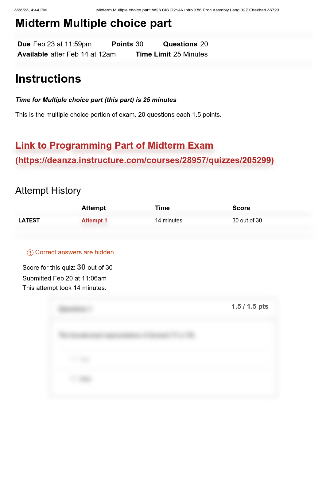 Midterm Multiple choice part_ W23 CIS D21JA Intro X86 Proc Assmbly Lang 02Z Eftekhari 36723.pdf_dubt242ufc4_page1