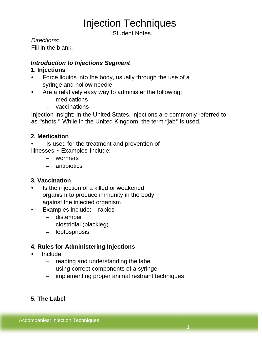 Student Notes - Injection Techniques.docx_duc1ssa1iju_page1