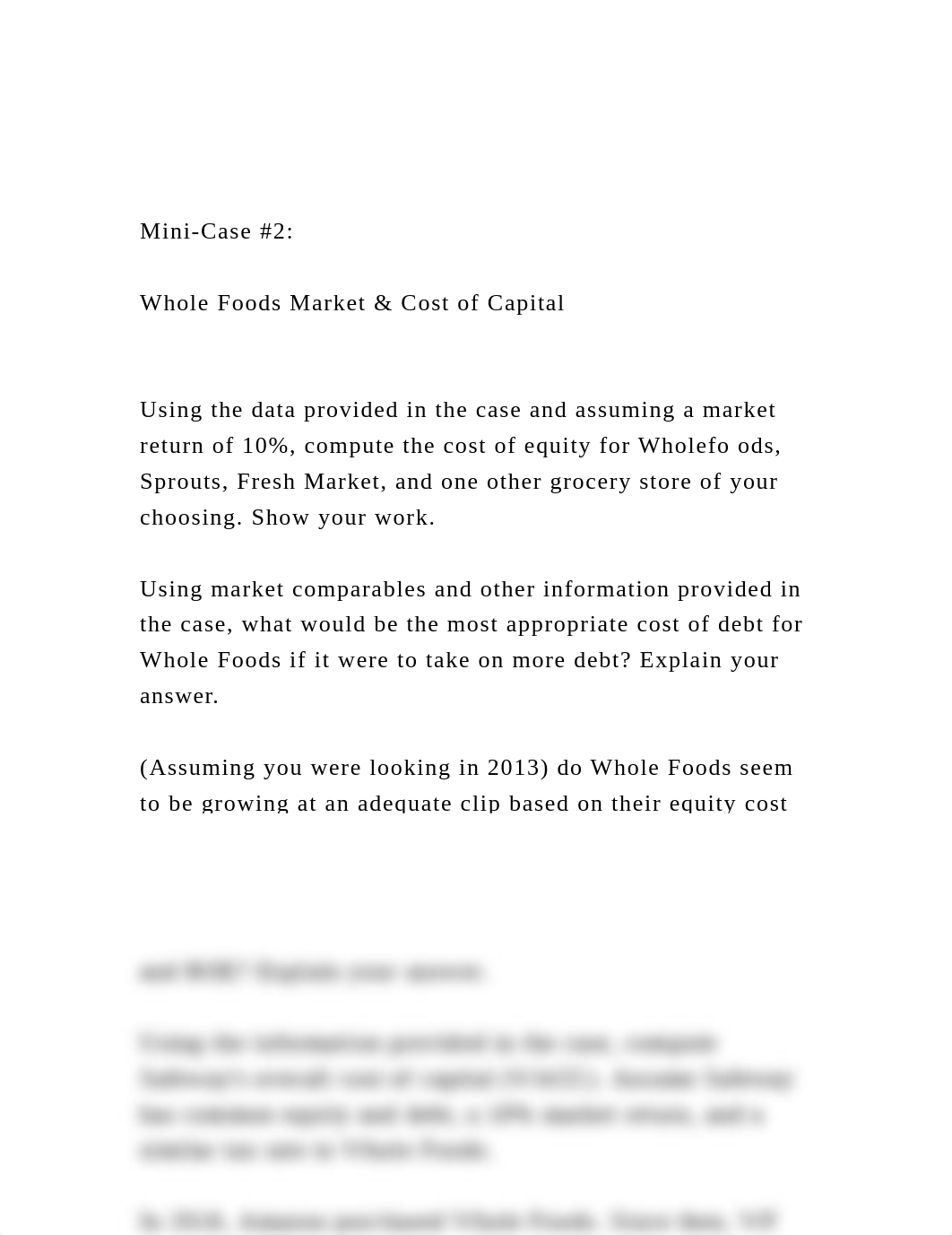 Mini-Case #2Whole Foods Market & Cost of CapitalUsing.docx_duc8ufm4107_page2