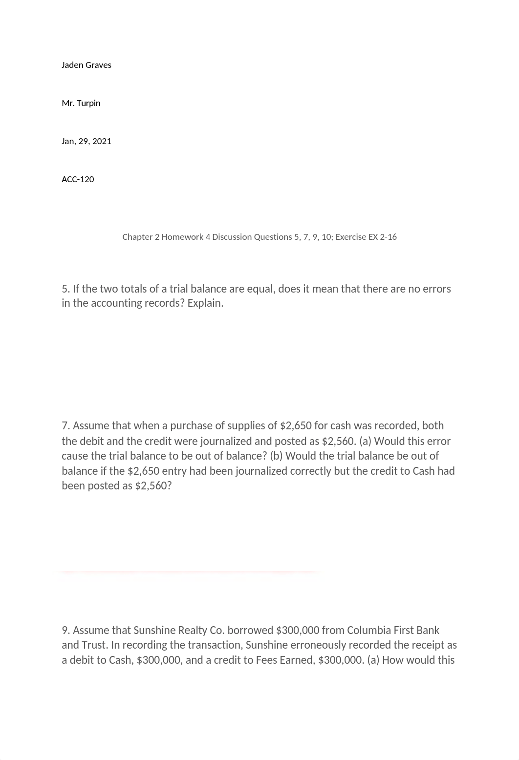 ACC-120 Chapter 2 Homework 4 Discussion Questions 5, 7, 9, 10; Exercise EX 2-16.docx_ducfvu0riv3_page1