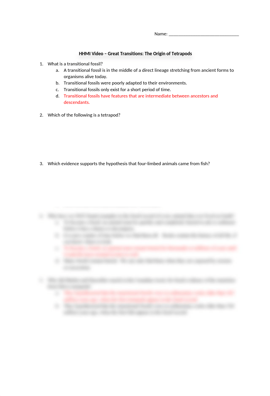 Great Transition_The Origin of Tetrapods answers.docx_ducllb7a0qs_page1