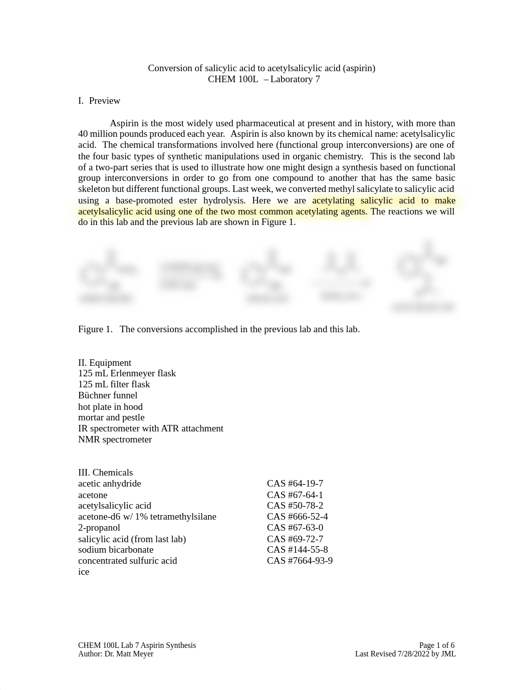 CHEM 100L Lab 7 Aspirin Synthesis.pdf_ducpzklaaz4_page1