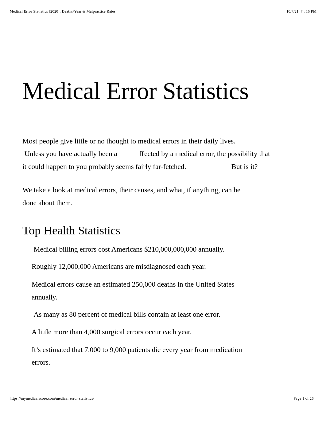 Medical Error Statistics [2020]_ Deaths_Year & Malpractice Rates.pdf_ducrq2h5znx_page1