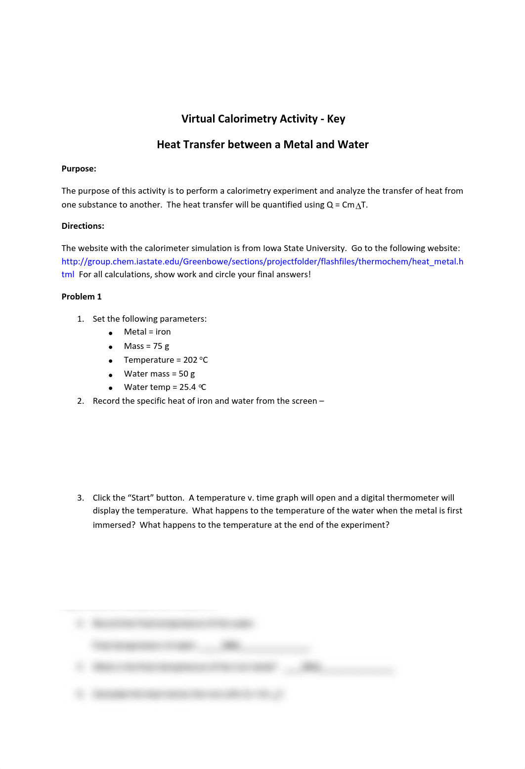 Virtual Calorimetry Activity KEY.pdf_ductm4lfanq_page1