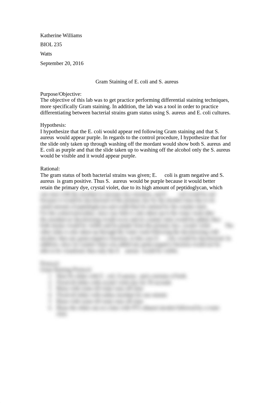 BIOL 235 Lab Report Gram Staining Katherine Williams_dudc3y7yq2x_page1