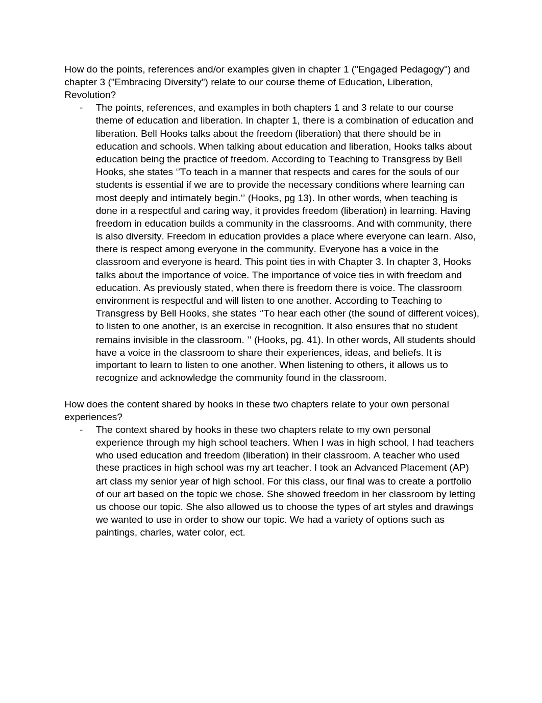 Discussion 3- bell hooks _Teaching to Transgress_ Chapters 1 & 3.docx_dudnnhh1zxx_page1