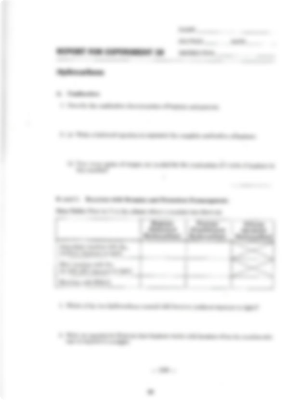 Lab report form for Experiment 28 Hydrocarbons.pdf_due2emn249k_page1