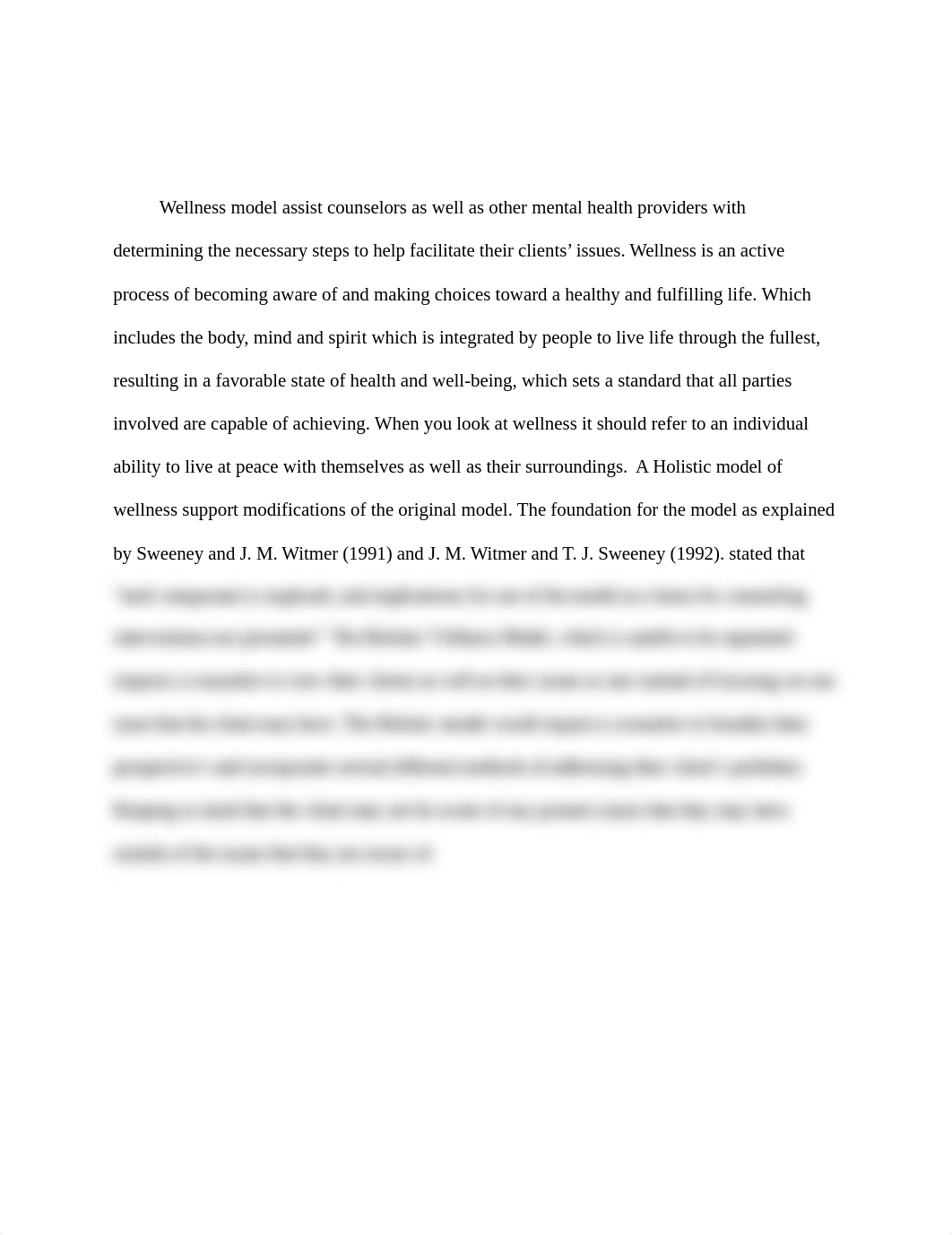 Wellness model assist counselors as well as other mental health providers with determining the neces_due3900dpua_page1