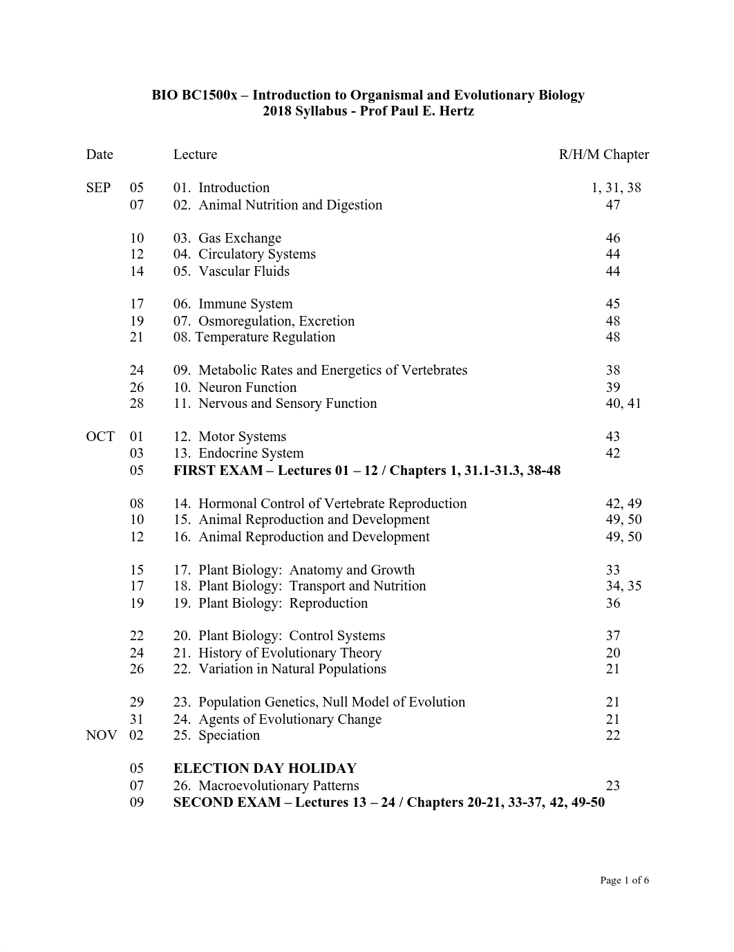 BIO BC1500 FALL 2018 SYLLABUS & WELCOME PACKET.pdf_due4a5hzyia_page1