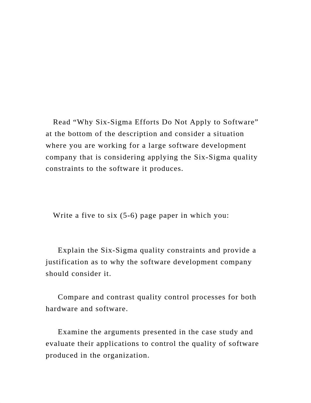 Read "Why Six-Sigma Efforts Do Not Apply to Software" .docx_duel4jrifwn_page2