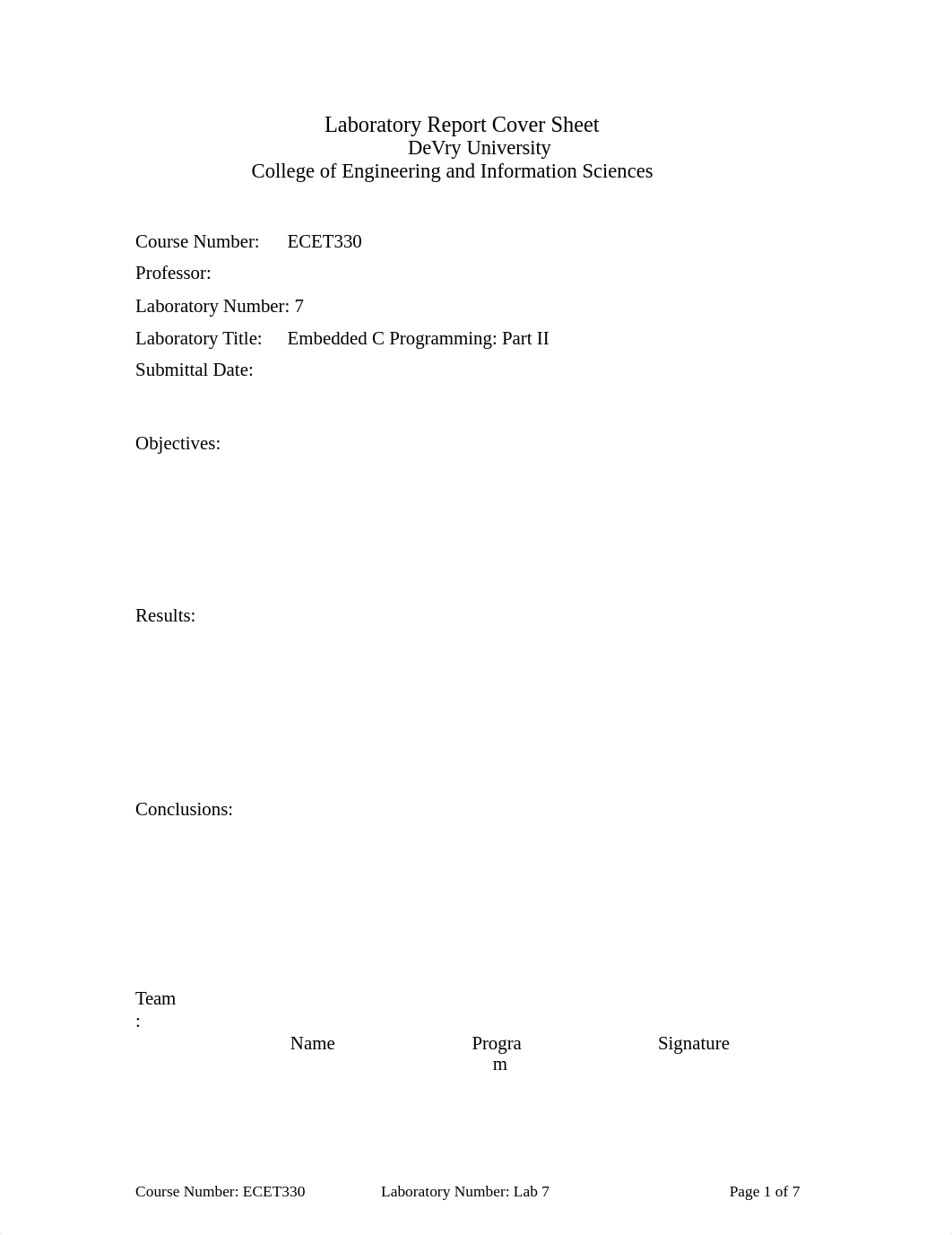 ECET330_W7_iLab_CoverSheets HCS12 C Programming Part II_duerzgwdwl8_page1