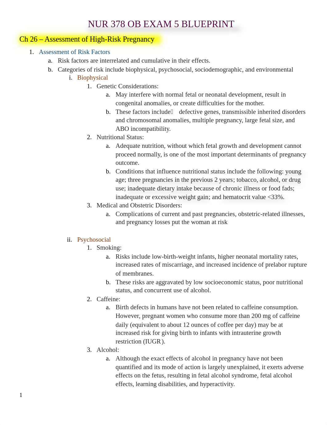 NUR 378 OB EXAM 5 BLUEPRINT.docx_duesjonzpkq_page1