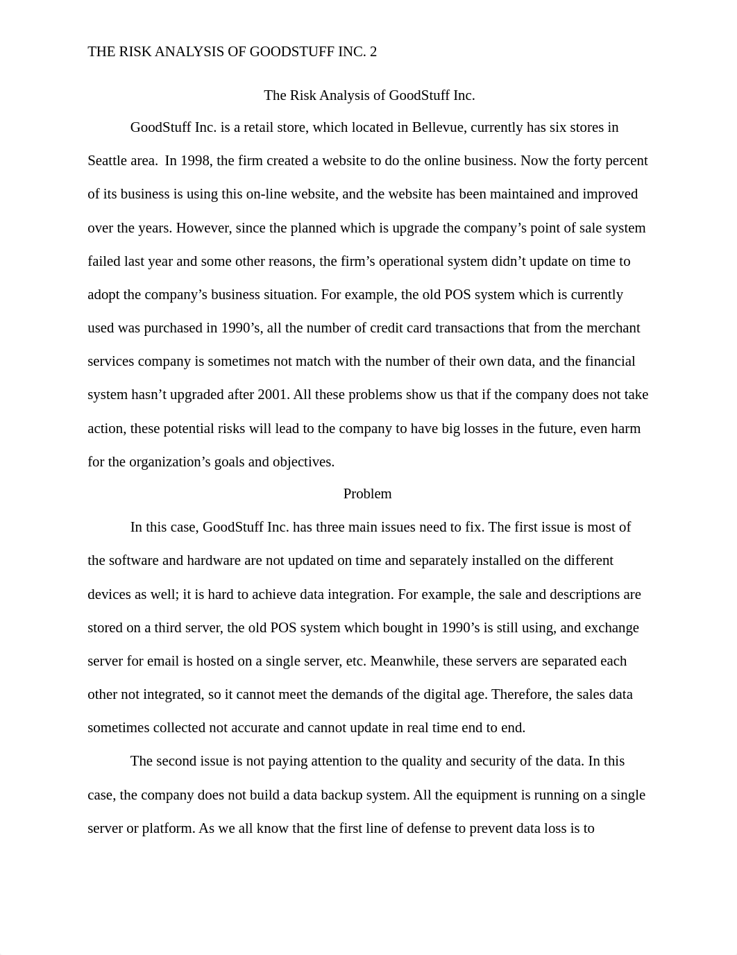 The Risk Analysis of GoodStuff Inc-Qi Jiang.docx_dueyetq2ymz_page2