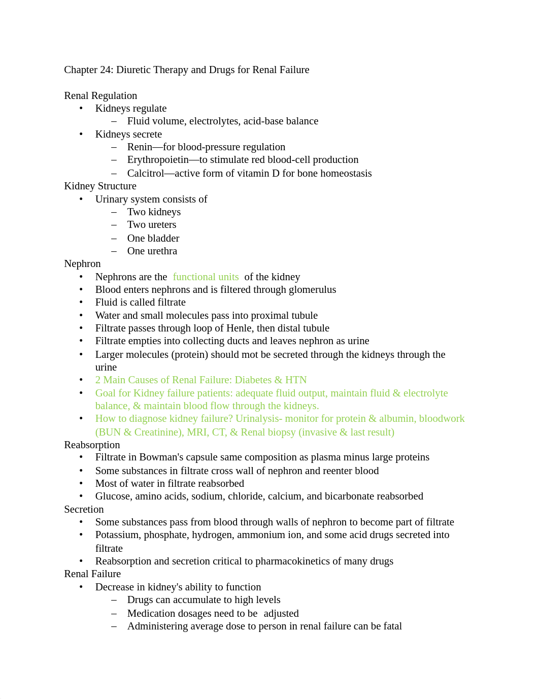 Chapter 24- Diuretic Therapy and Drugs for Renal Failure .docx_duf4xvwktf2_page1