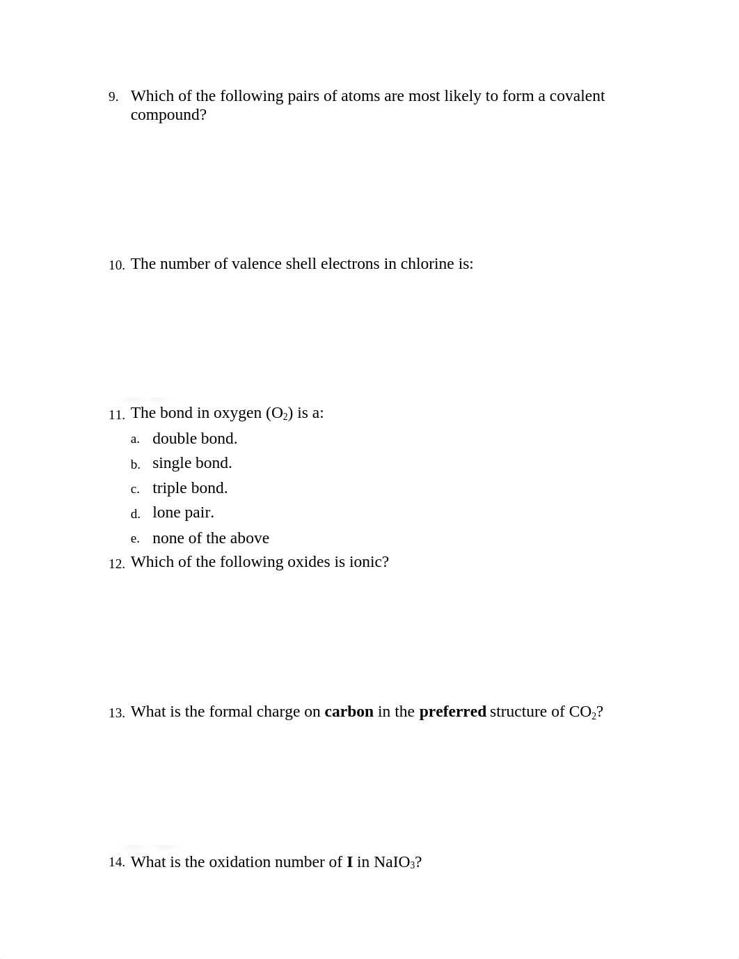 Questions from Previous Chemistry 115 Exams Chemical Bonding_duf67d0qp76_page3