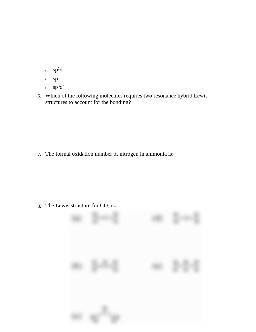 Questions from Previous Chemistry 115 Exams Chemical Bonding_duf67d0qp76_page2