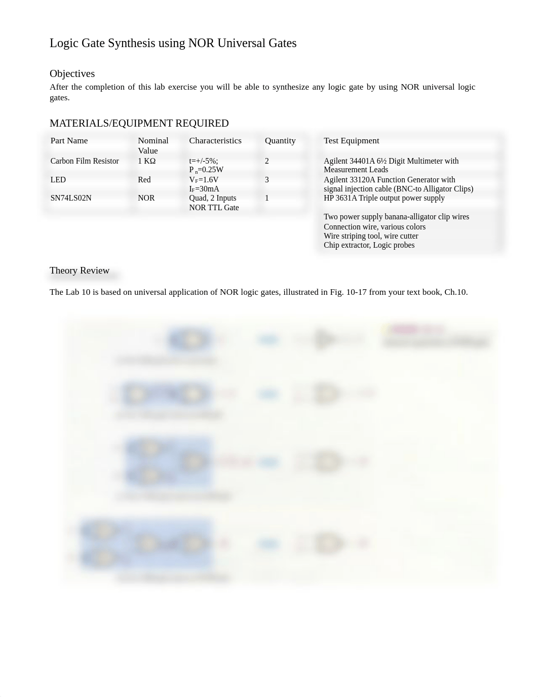 ECET-100, LAB 10, Logic Gate Synthesis using NOR Universal Gates_dufgptul1bo_page2