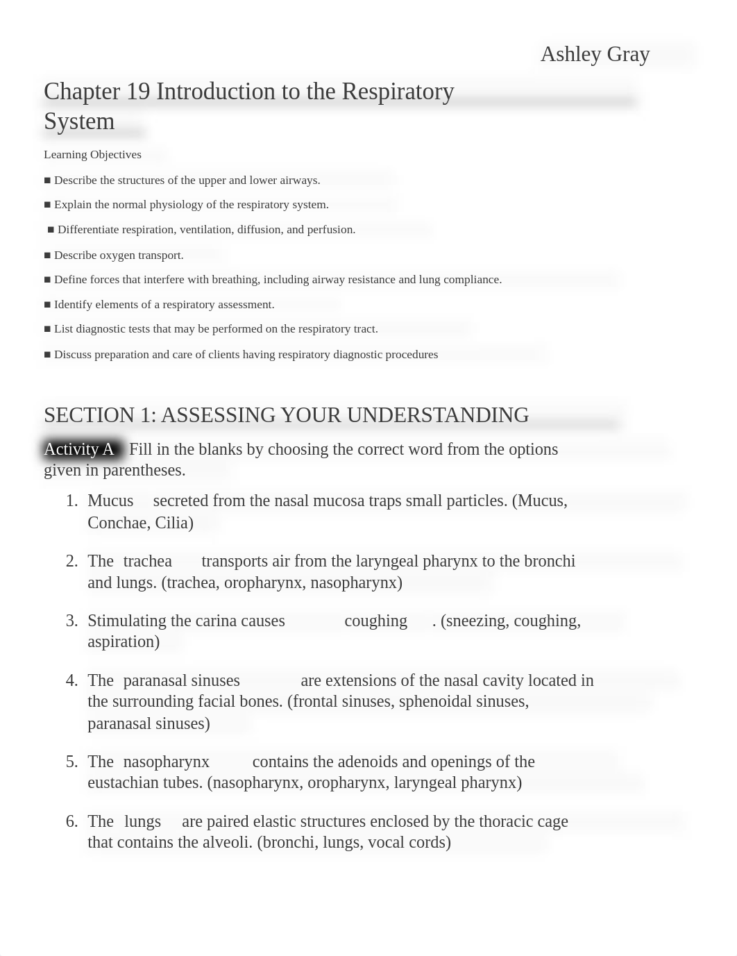 Chapter 19 Introduction to the Respiratory System ASHLEY GRAY.docx_dug8nkl9x8s_page1