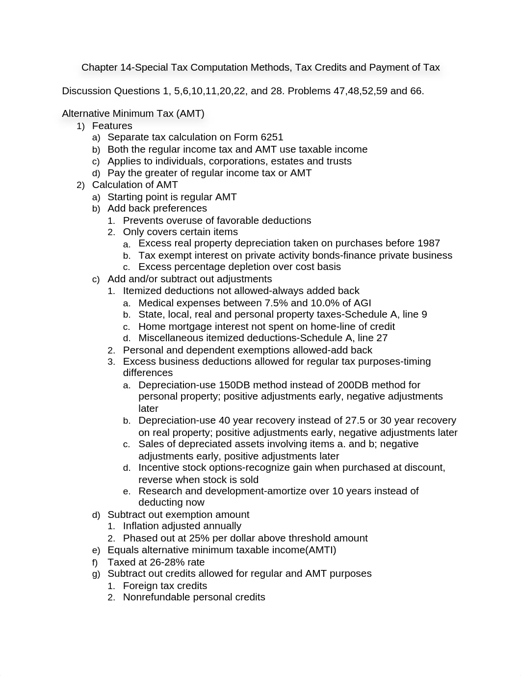 Chapter 14- Special Tax Computation Methods,Tax Credits, and Payment of Tax - Notes_dug97zedf2q_page1