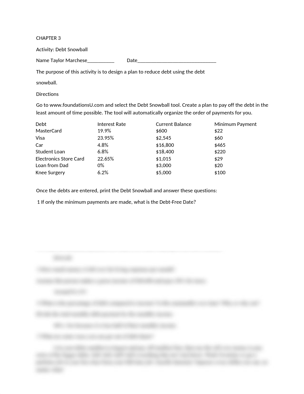 Debt Snowball Answer Sheet.docx_duh19xzpaik_page1