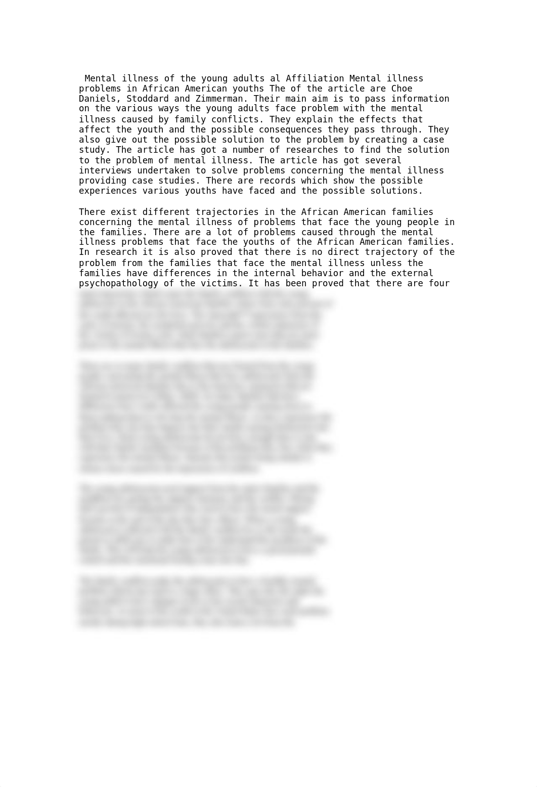 Mental Illness Problems in African American Teens Developed by Family Conflicts, Poor Academic Perfo_duhcn9cwl63_page1