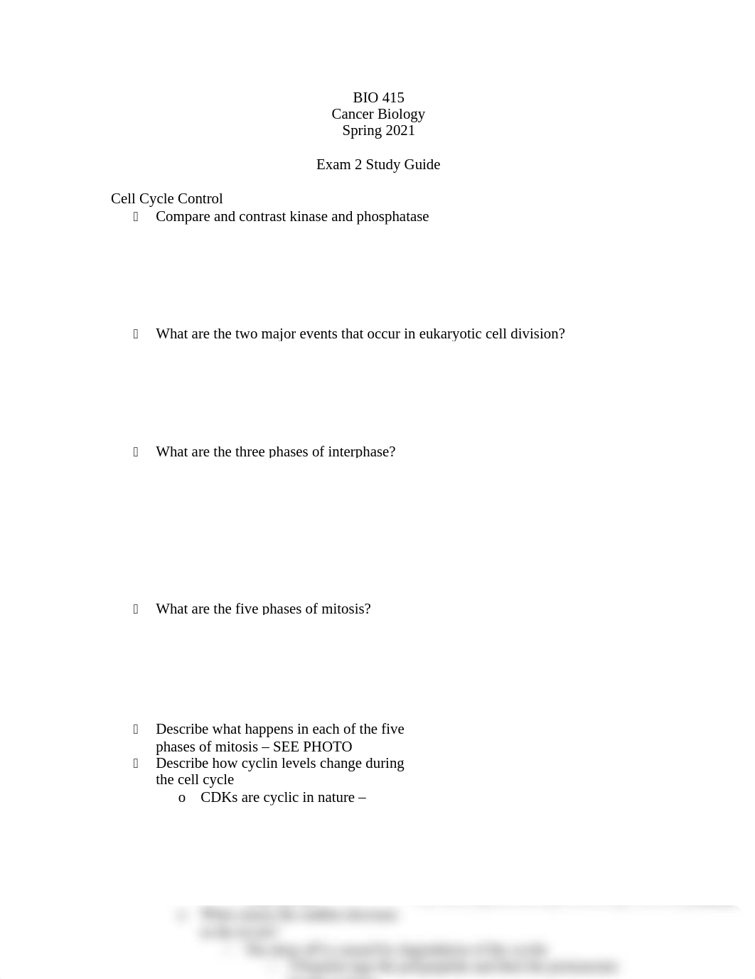 BIO 415 Exam 2 Study Guide.docx_duhltunqq14_page1