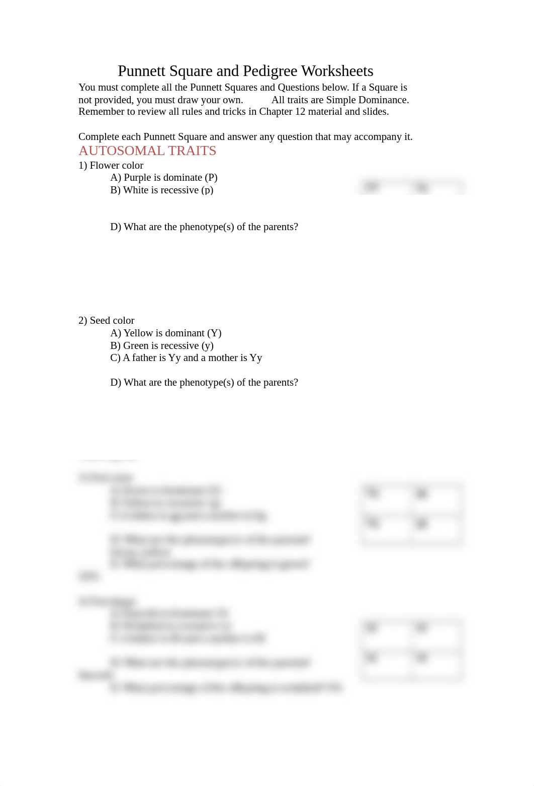 Chapter 12 Autosomal and Sex Linked Punnett Square Lecture Assignment Updated CM.docx_dui17rdkrqe_page1